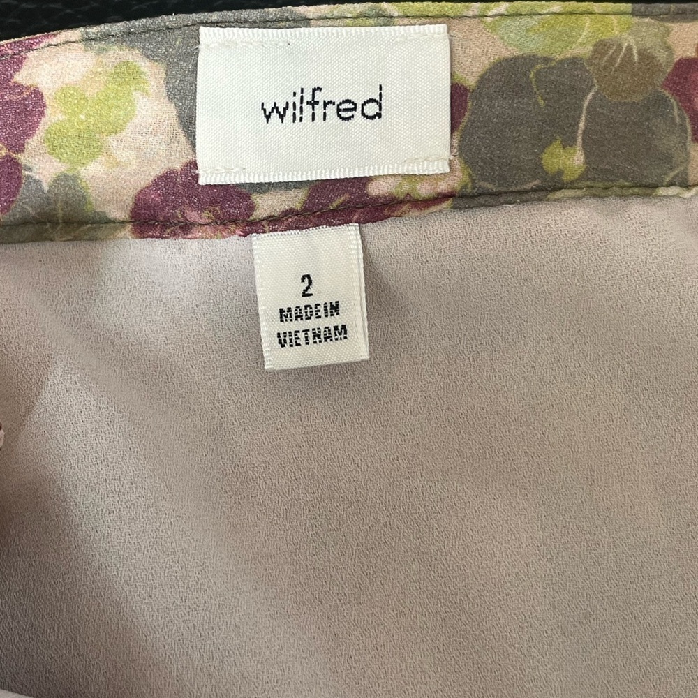 Wilfred Twirl Pleated Floral Mini Skirt size 2 - Picture 5 of 7